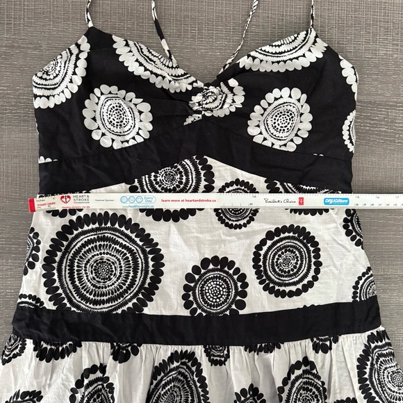 BCBGMAXAZRIA Black Midi Paisley Print Boho Dress - Picture 9 of 10